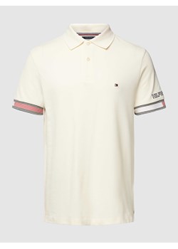 Koszulka polo o kroju slim fit z wyhaftowanymi logo model ‘FLAG CUFF’ ze sklepu Peek&Cloppenburg  w kategorii T-shirty męskie - zdjęcie 170396756