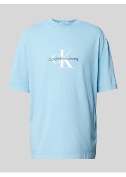 T-shirt z nadrukiem z logo ze sklepu Peek&Cloppenburg  w kategorii T-shirty męskie - zdjęcie 170396976