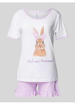 Piżama z nadrukiem z motywem ze sklepu Peek&Cloppenburg  w kategorii Piżamy damskie - zdjęcie 170397126