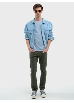 Koszulka męska bawełniana błękitna Basicer 400 ze sklepu Big Star w kategorii T-shirty męskie - zdjęcie 170399885