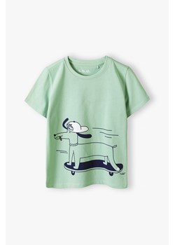 Bawełniany t-shirt dla chłopca - zielony - 5.10.15. ze sklepu 5.10.15 w kategorii T-shirty chłopięce - zdjęcie 170405086