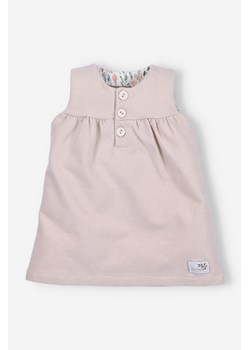 Różowa sukienka niemowlęca na ramiączkach PINK FLOWERS z bawełny organicznej ze sklepu 5.10.15 w kategorii Sukienki niemowlęce - zdjęcie 170405115