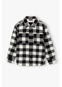 Koszula chłopięca flanelowa w biało-czarną kratę ze sklepu 5.10.15 w kategorii Koszule chłopięce - zdjęcie 170405148