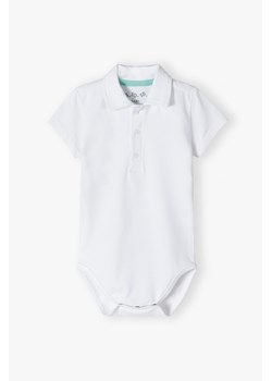 Białe body niemowlęce z kołnierzykiem ze sklepu 5.10.15 w kategorii Body niemowlęce - zdjęcie 170405185
