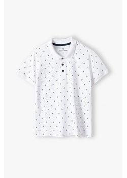 Biała bluzka polo z krótkim rękawem dla chłopca ze sklepu 5.10.15 w kategorii T-shirty chłopięce - zdjęcie 170405269