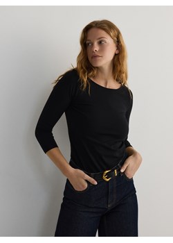 Reserved - Bluzka z bawełną - czarny ze sklepu Reserved w kategorii Bluzki damskie - zdjęcie 170406149