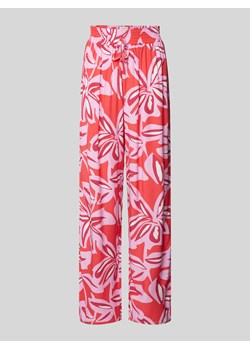 Spodnie materiałowe rozkloszowane ze wzorem na całej powierzchni model ‘Mix+Relax’ ze sklepu Peek&Cloppenburg  w kategorii Spodnie damskie - zdjęcie 170406676