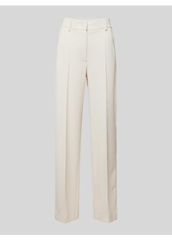 Spodnie z zakładkami w pasie z zapięciem na guzik i zamek błyskawiczny ze sklepu Peek&Cloppenburg  w kategorii Spodnie damskie - zdjęcie 170406869