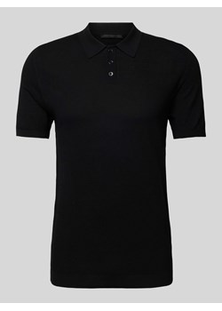 Koszulka polo o kroju slim fit z fakturowanym wzorem model ‘Triton’ ze sklepu Peek&Cloppenburg  w kategorii T-shirty męskie - zdjęcie 170407077