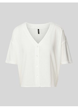 Bluzka z mieszanki wiskozy i lnu z dekoltem w serek model ‘JESMILO’ ze sklepu Peek&Cloppenburg  w kategorii Bluzki damskie - zdjęcie 170407106