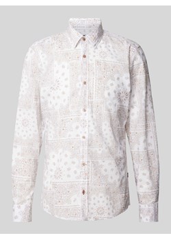 Koszula casualowa o kroju slim fit ze wzorem na całej powierzchni model ‘Hanson’ ze sklepu Peek&Cloppenburg  w kategorii Koszule męskie - zdjęcie 170407186
