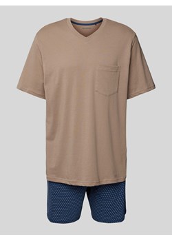 Piżama z kieszenią na piersi model ‘Comfort Essentials’ ze sklepu Peek&Cloppenburg  w kategorii Piżamy męskie - zdjęcie 170407237