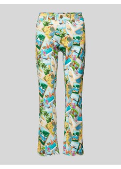 Spodnie skrócone ze wzorem na całej powierzchni model ‘CLAIRE’ ze sklepu Peek&Cloppenburg  w kategorii Spodnie damskie - zdjęcie 170407308