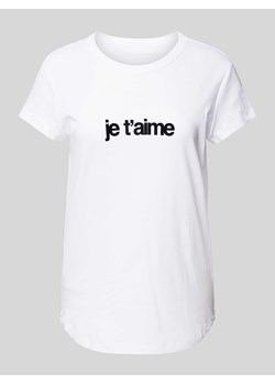 T-shirt z nadrukiem z napisem model ‘WOOP’ ze sklepu Peek&Cloppenburg  w kategorii Bluzki damskie - zdjęcie 170407387