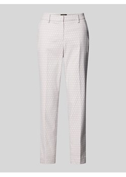 Spodnie materiałowe o kroju slim fit z wzorem na całej powierzchni ze sklepu Peek&Cloppenburg  w kategorii Spodnie damskie - zdjęcie 170407805