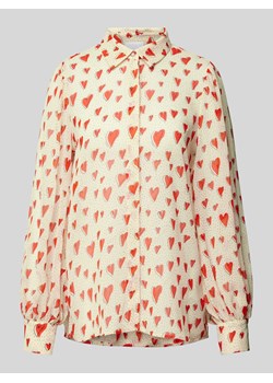 Bluzka we wzory na całej powierzchni ze sklepu Peek&Cloppenburg  w kategorii Koszule damskie - zdjęcie 170407817