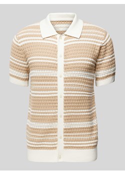 Koszula casualowa o kroju regular fit z ażurowym wzorem model ‘Koshé’ ze sklepu Peek&Cloppenburg  w kategorii Koszule męskie - zdjęcie 170407845