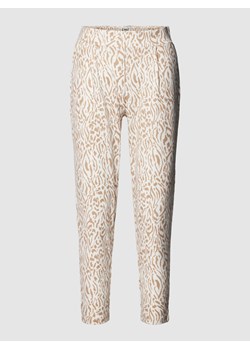 Spodnie materiałowe o kroju tapered fit z nadrukiem na całej powierzchni model ‘Kate’ ze sklepu Peek&Cloppenburg  w kategorii Spodnie damskie - zdjęcie 170407947