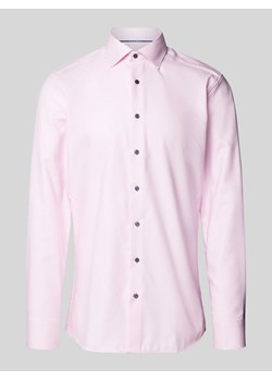 Koszula biznesowa o kroju slim fit z fakturowanym wzorem ze sklepu Peek&Cloppenburg  w kategorii Koszule męskie - zdjęcie 170408135