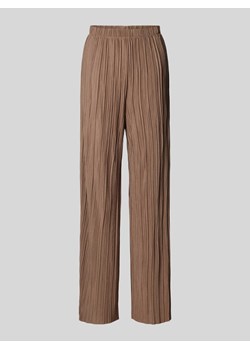 Spodnie materiałowe z szeroką nogawką i plisami model ‘PLISA’ ze sklepu Peek&Cloppenburg  w kategorii Spodnie damskie - zdjęcie 170408196