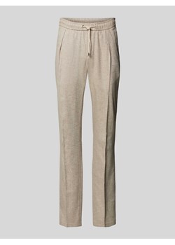 Spodnie o kroju regular fit z elastycznym pasem ze sklepu Peek&Cloppenburg  w kategorii Spodnie męskie - zdjęcie 170408256