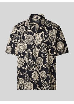 Koszula casualowa z kwiatowym wzorem i kołnierzykiem typu kent ze sklepu Peek&Cloppenburg  w kategorii Koszule męskie - zdjęcie 170408988