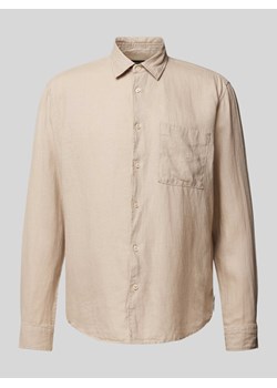 Koszula casualowa o kroju regular fit z lnu z kieszenią na piersi ze sklepu Peek&Cloppenburg  w kategorii Koszule męskie - zdjęcie 170409088