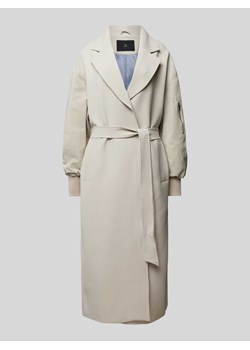 Płaszcz z wiązanym paskiem ze sklepu Peek&Cloppenburg  w kategorii Płaszcze damskie - zdjęcie 170409225
