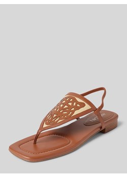 Sandały skórzane z wąskimi paskami ze sklepu Peek&Cloppenburg  w kategorii Sandały damskie - zdjęcie 170409228