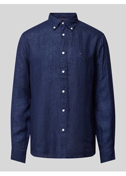 Koszula casualowa o kroju regular fit z lnu model ‘PIGMENT’ ze sklepu Peek&Cloppenburg  w kategorii Koszule męskie - zdjęcie 170409387