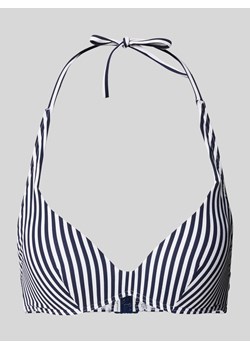 Top bikini z wiązaniem na szyi model ‘SILVANCE’ ze sklepu Peek&Cloppenburg  w kategorii Stroje kąpielowe - zdjęcie 170409415