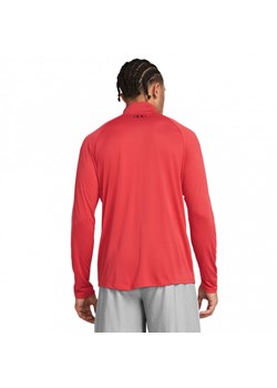 Męska bluza treningowa nierozpinana bez kaptura Under Armour UA Tech 2.0 1/2 Zip - czerwona ze sklepu Sportstylestory.com w kategorii Bluzy męskie - zdjęcie 170410509