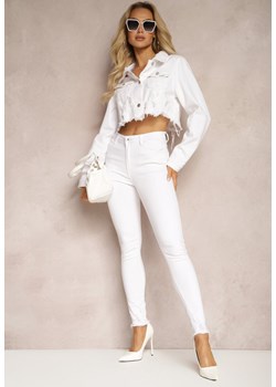 Białe Jeansy Skinny Regular Waist Alernifa ze sklepu Renee odzież w kategorii Jeansy damskie - zdjęcie 170412565