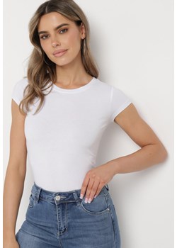 Biały T-shirt z Krótkim Rękawem i Okrągłym Dekoltem Liralei ze sklepu Born2be Odzież w kategorii Bluzki damskie - zdjęcie 170412708