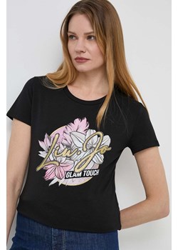 Liu Jo t-shirt damski kolor czarny ze sklepu ANSWEAR.com w kategorii Bluzki damskie - zdjęcie 170412818