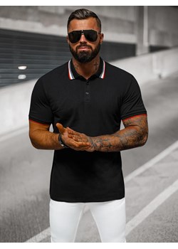 Koszulka męska polo czarna OZONEE O/DA719 ze sklepu ozonee.pl w kategorii T-shirty męskie - zdjęcie 170412916