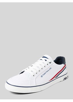 Sneakersy z paskami w kontrastowym kolorze model ‘Basic Canvas Stripe’ ze sklepu Peek&Cloppenburg  w kategorii Trampki męskie - zdjęcie 170413397