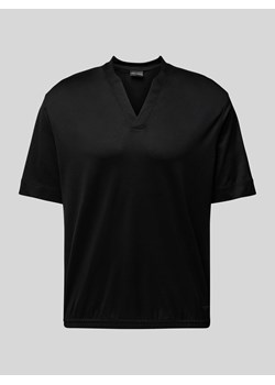 T-shirt z kołnierzem z lamówką ze sklepu Peek&Cloppenburg  w kategorii T-shirty męskie - zdjęcie 170413627