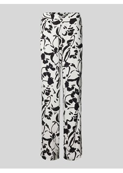 Spodnie materiałowe z wiskozy ze wzorem na całej powierzchni ze sklepu Peek&Cloppenburg  w kategorii Spodnie damskie - zdjęcie 170413637
