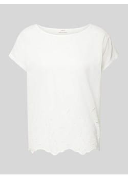 T-shirt z haftem angielskim ze sklepu Peek&Cloppenburg  w kategorii Bluzki damskie - zdjęcie 170413798