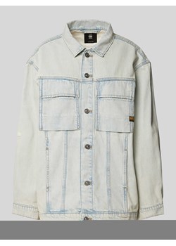 Kurtka jeansowa o kroju oversized z nakładanymi kieszeniami na piersi ze sklepu Peek&Cloppenburg  w kategorii Kurtki damskie - zdjęcie 170413855