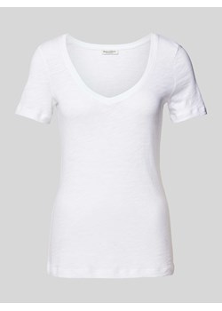 T-shirt z dekoltem w zaokrąglony serek ze sklepu Peek&Cloppenburg  w kategorii Bluzki damskie - zdjęcie 170413858