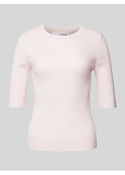 T-shirt z mieszanki wiskozy w jednolitym kolorze model ‘MALA’ ze sklepu Peek&Cloppenburg  w kategorii Bluzki damskie - zdjęcie 170413865