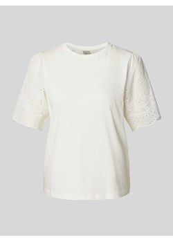 T-shirt z haftem angielskim model ‘YASLEX’ ze sklepu Peek&Cloppenburg  w kategorii Bluzki damskie - zdjęcie 170413997