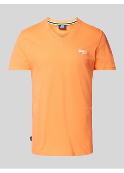 T-shirt z dekoltem w serek model ‘VINTAGE LOGO’ ze sklepu Peek&Cloppenburg  w kategorii T-shirty męskie - zdjęcie 170414005