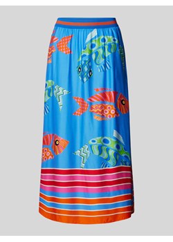 Spódnica midi z wiskozy ze wzorem na całej powierzchni ze sklepu Peek&Cloppenburg  w kategorii Spódnice - zdjęcie 170414006