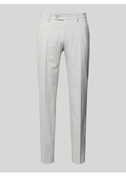 Spodnie do garnituru z mieszanki lnu model ‘Massa’ ze sklepu Peek&Cloppenburg  w kategorii Spodnie męskie - zdjęcie 170414227