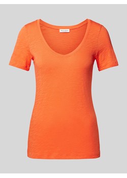 T-shirt z dekoltem w zaokrąglony serek ze sklepu Peek&Cloppenburg  w kategorii Bluzki damskie - zdjęcie 170414249