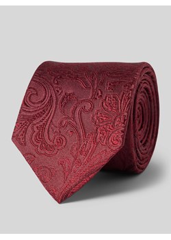 Krawat jedwabny z wyhaftowanym motywem ze sklepu Peek&Cloppenburg  w kategorii Krawaty - zdjęcie 170414346