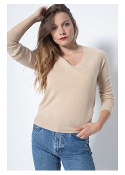 Perfect Cashmere Kaszmirowy sweter &quot;Penelope&quot; w kolorze beżowym ze sklepu Limango Polska w kategorii Swetry damskie - zdjęcie 170414599